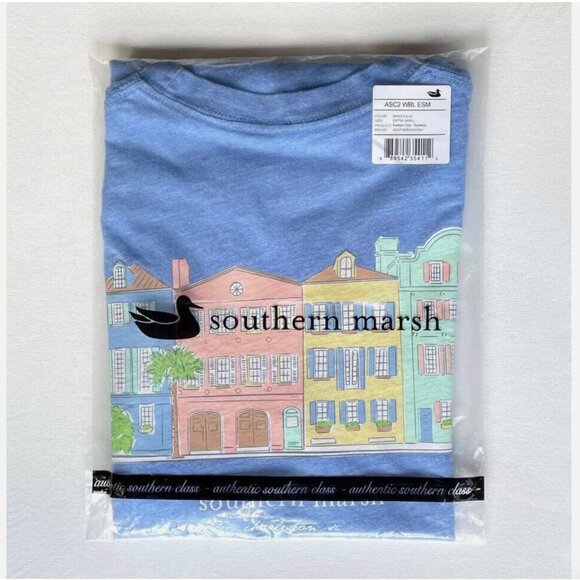 NWT NEW SOUTHERN MARSH CHARLESTON SOUTH CAROLINA RAINBOW ROW TEE T-SHIRT SIZE XS - Picture 4 of 8